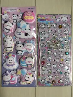 新品　もっともっちりシールもちもちぱんだ　ジュエルプチドロップシール2点セット