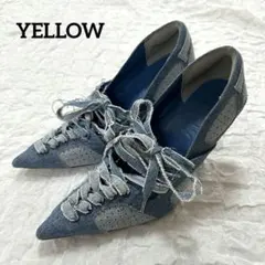 YELLOW イエロー パンプス ハイヒール デニム リボンのサムネイル
