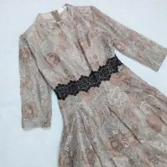レースレディース　ワンピース　ロングドレス Ｌ大きめサイズ