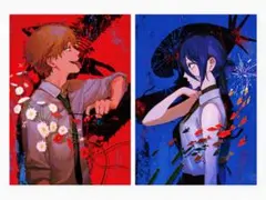 MAPPA展 체인소맨 レゼ篇 A3ポスター デンジ レゼ セット