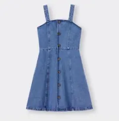 gu ジーユー キッズ デニム ジャンパースカート