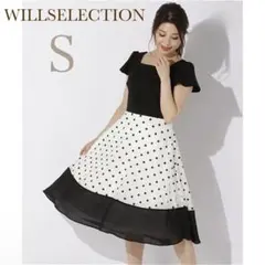 ウィルセレクション オパールドットワンピース ドレス フレアワンピース リボンのサムネイル