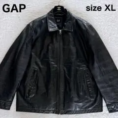 【GAP】レザージャケット 牛革 ブラック キルティングライナー XLサイズのサムネイル