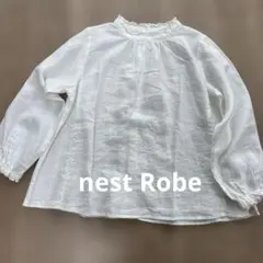 ネストローブ nest Robe Vネックフリルブラウス - メルカリ