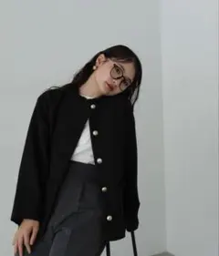 ◾️N.Natural Beauty Basic ノーカラージャケット 黒