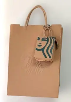 スターバックス　2WAYレザー トートバッグ +チャーム