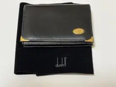 블랙 골드 하드웨어 박스, 카드 등이 포함된 Dunhill 카드 명함 홀더.