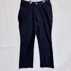 黒　スキニーパンツ フロントボタン付【LL 】　レーヨン混