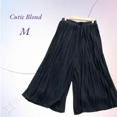 キューティーブロンド／ランダムプリーツ ワイドパンツ クロップド丈 ガウチョ
