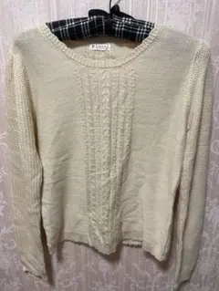 axes femme バックリボン ニット アイボリー❤️