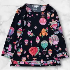 【近年モデル・極美品】レオナール カットソー 気球 花柄 トリム トップス 伸縮のサムネイル