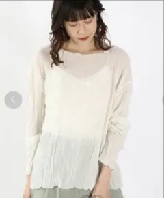 Lowrys farm シアーワッシャープリーツカットソー　Tシャツのサムネイル