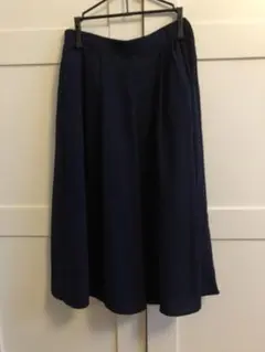 GU レディース　フレアパンツ　ネイビー