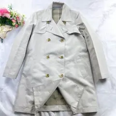 美品✨セオリーリュクス トレンチコート 撥水加工 38 グレージュ 日本製