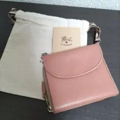 新品 イルビゾンテ 本革 レザー ウォレット 財布 限定カラー ピンク