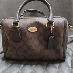 陽*子様 COACH ブラウンレザーショルダーバッグ2WAY