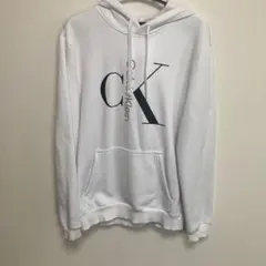 Calvin Klein ホワイト フード付きパーカー