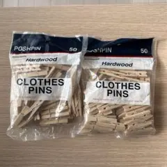 ウッドピンチ 木製 洗濯バサミ 新品未開封 50個入り 2個セットA