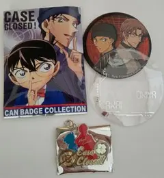 USJ 2020 名探偵コナン缶バッジ，チャーム　赤井秀一　沖矢昴　江戸川コナン
