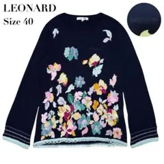 LEONARD SPORT レオナール 優美！花柄ニットカットソー ニット｜レオナール 公式オンラインショップ
