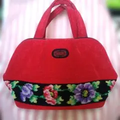 FEILER フェイラー ハンドバッグ 花柄 レッド　ミニ