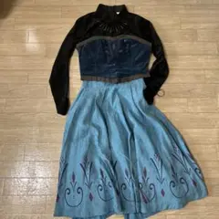 【土日限定価格】シークレットハニー　戴冠式エルサ衣ドレスとマントセット シークレットハニー アナと雪の女王 エルサ戴冠式 マントと手袋