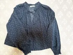 ユニクロComptoir des Cotonniers 長袖ブラウス 紺　 Lのサムネイル