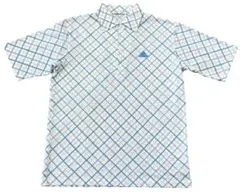 adidas TaylorMade 総柄 チェック 半袖ポロシャツ ゴルフウェア