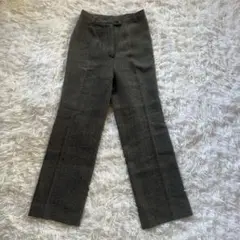 美品 レディース スラックス M ウール モノトーン モザイク シンプル