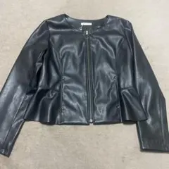 黒レザージャケット　新品タグ付き　手洗い可