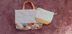 65/レッスンバッグ　絵本バッグ　絵本袋　ハンドメイド　入園準備　入学　女の子♪