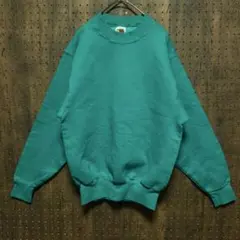90s 00s フルーツオブザルーム スウェット　無地　ブランク　緑　dsw05