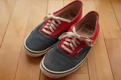 VANS Authentic BEAMS別注 デニム切替 レッド 27.5cm