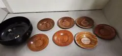 木製 茶托 6枚 菓子鉢 セット