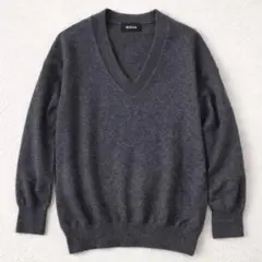 ZUCCa ウールVネックニット グレー M 春向け レディース