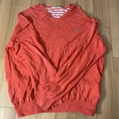 LACOSTE Vネックニット オレンジ サイズ7のサムネイル