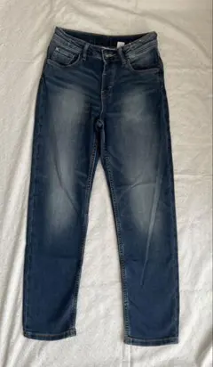 H&M ストレートデニム タイトレッグ ダークブルー EUR 36