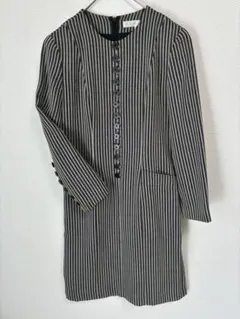 上品ワンピース グレー系 フォーマル セレモニー 卒業式 入学式