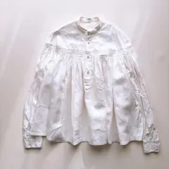 Scye サイ リネンピンタックブラウス ギャザー フレアシルエット 日本