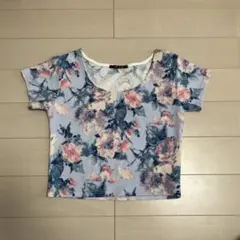 one way 花柄 半袖 クロップド丈 Tシャツのサムネイル
