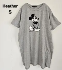 Heather ミッキーTシャツ S グレー USED ヘザー ×ディズニーのサムネイル