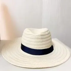 新品未使用♡ホワイト白麦わら帽子 ストローハット♡