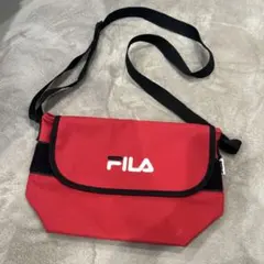 【FILA】ショルダーバッグ レッド 約30cm x 20cm