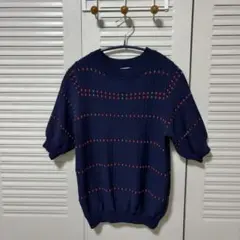 ROPE PICNIC 半袖ニット カットソー ネイビー ロペ ピクニック