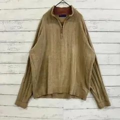 PRESTIGE STYLE ハーフジップニット LL ゆるダボ 厚手 秋冬