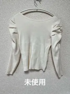 引っ越し直前値下げ中　31sons de modeアイボリーニット バックレース