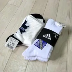 新品　アディダス　靴下　21～23cm　ロゴス　ソックス　6足