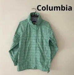 緑 チェック柄 ナイロンジャケット