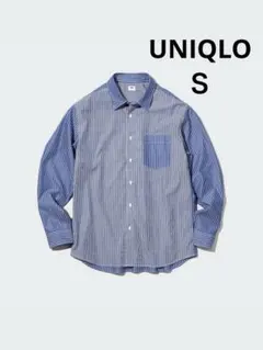 UNIQLO ユニクロ　エクストラファインコットンブロードストライプシャツ S