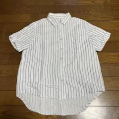 coen 半袖シャツ ストライプ Sサイズ